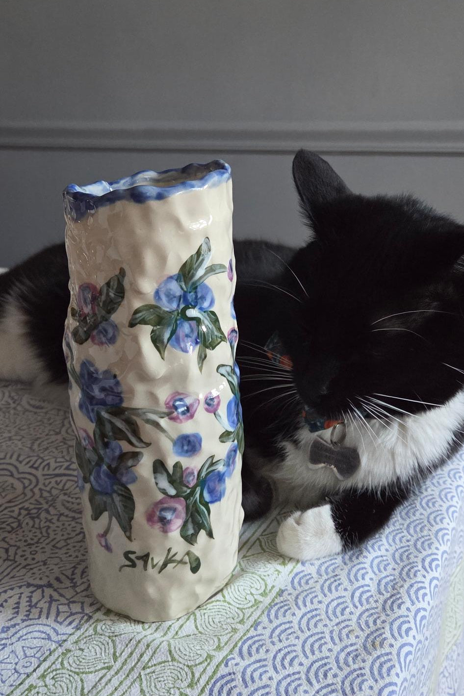 Vase- Blueberry Season