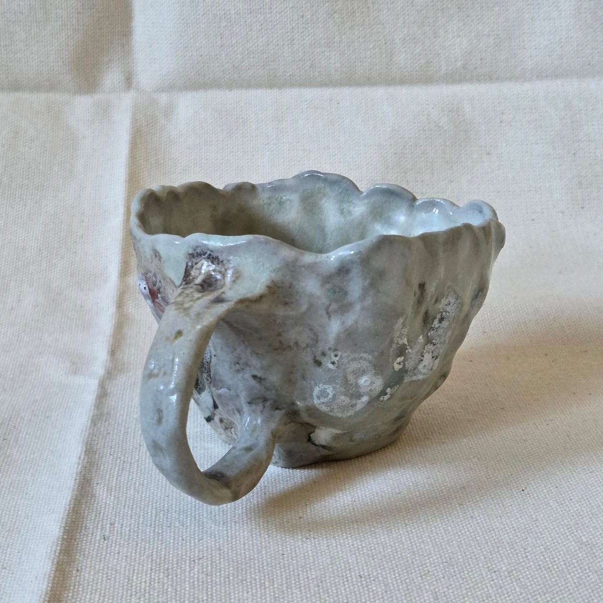 Coil-built Mug - Woodfired / Soda - Tulip Teacup