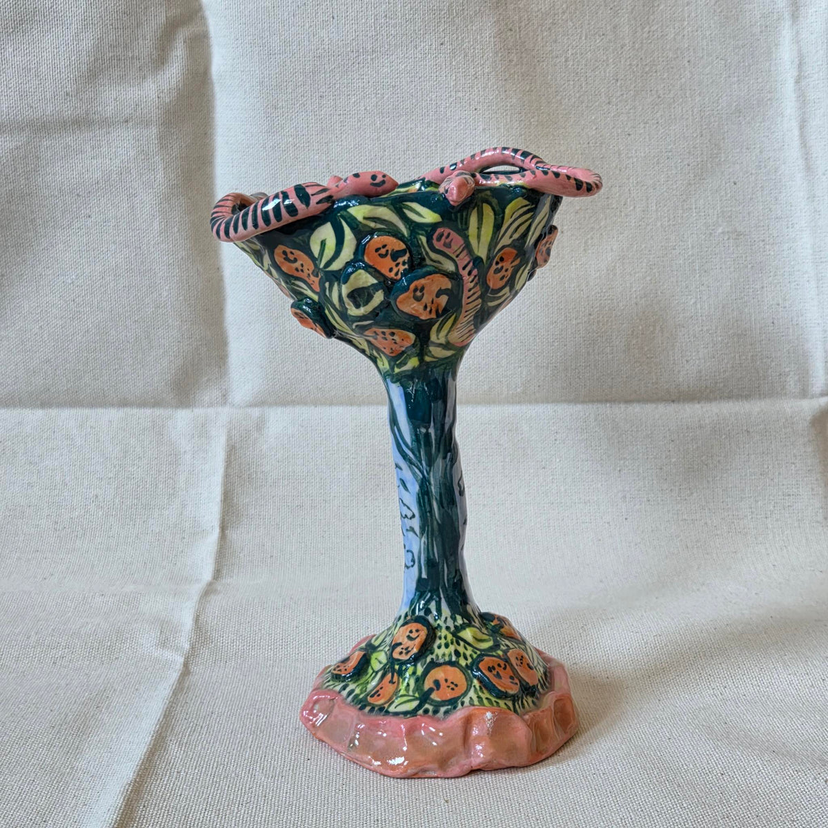 SECONDS - Candleholder - Worman Invasion of the Orange tree