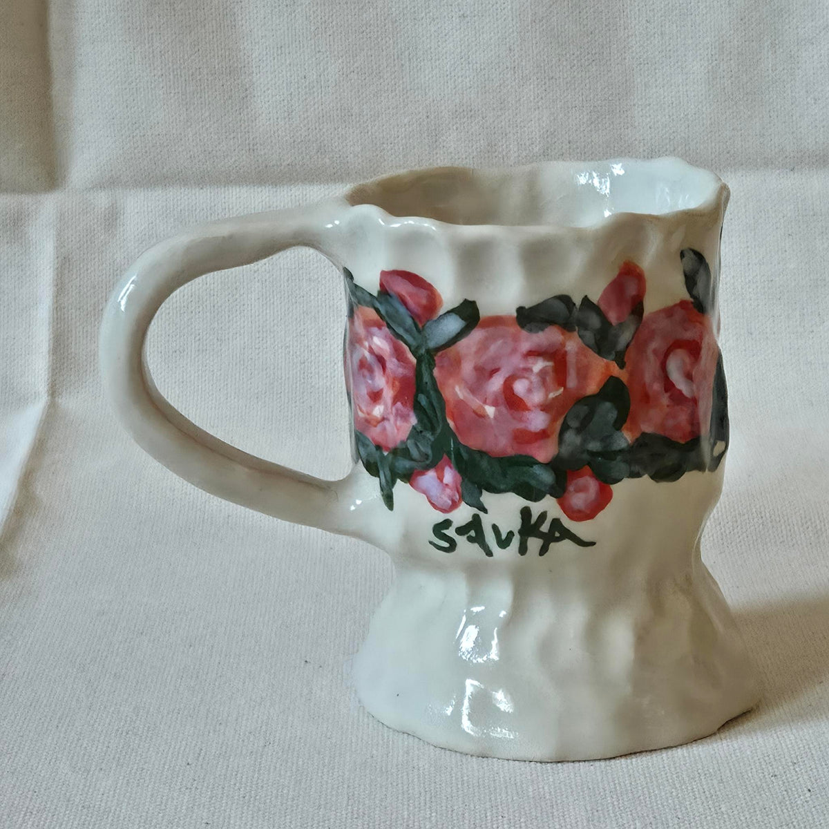 SECONDS - Coil-built Mug - Rose Teacup