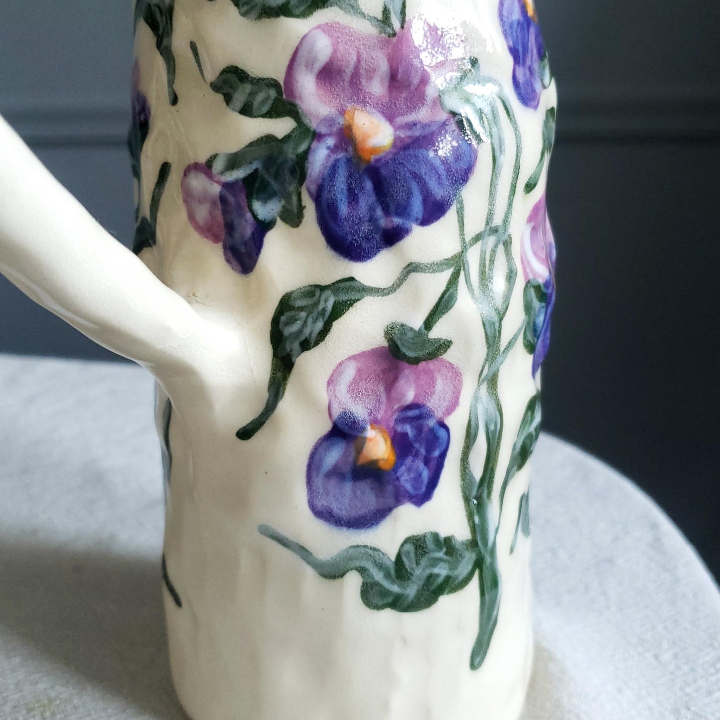 Coil-built Pitcher - Pansy Season