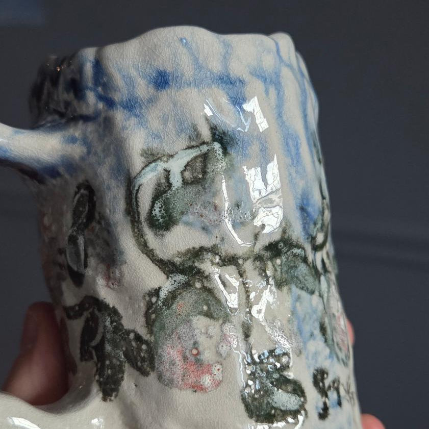 Coil-built Soda-Fired Mug - Strawberry Season i