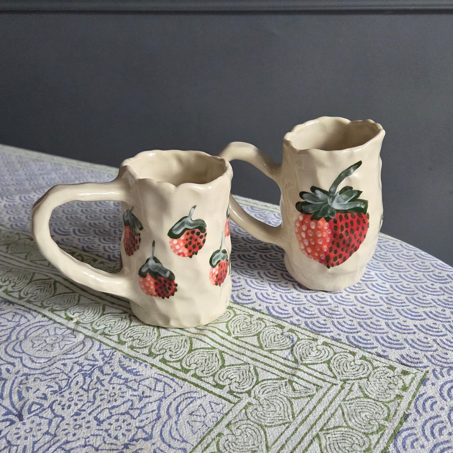 Coil-built Mugs - Strawberry Season