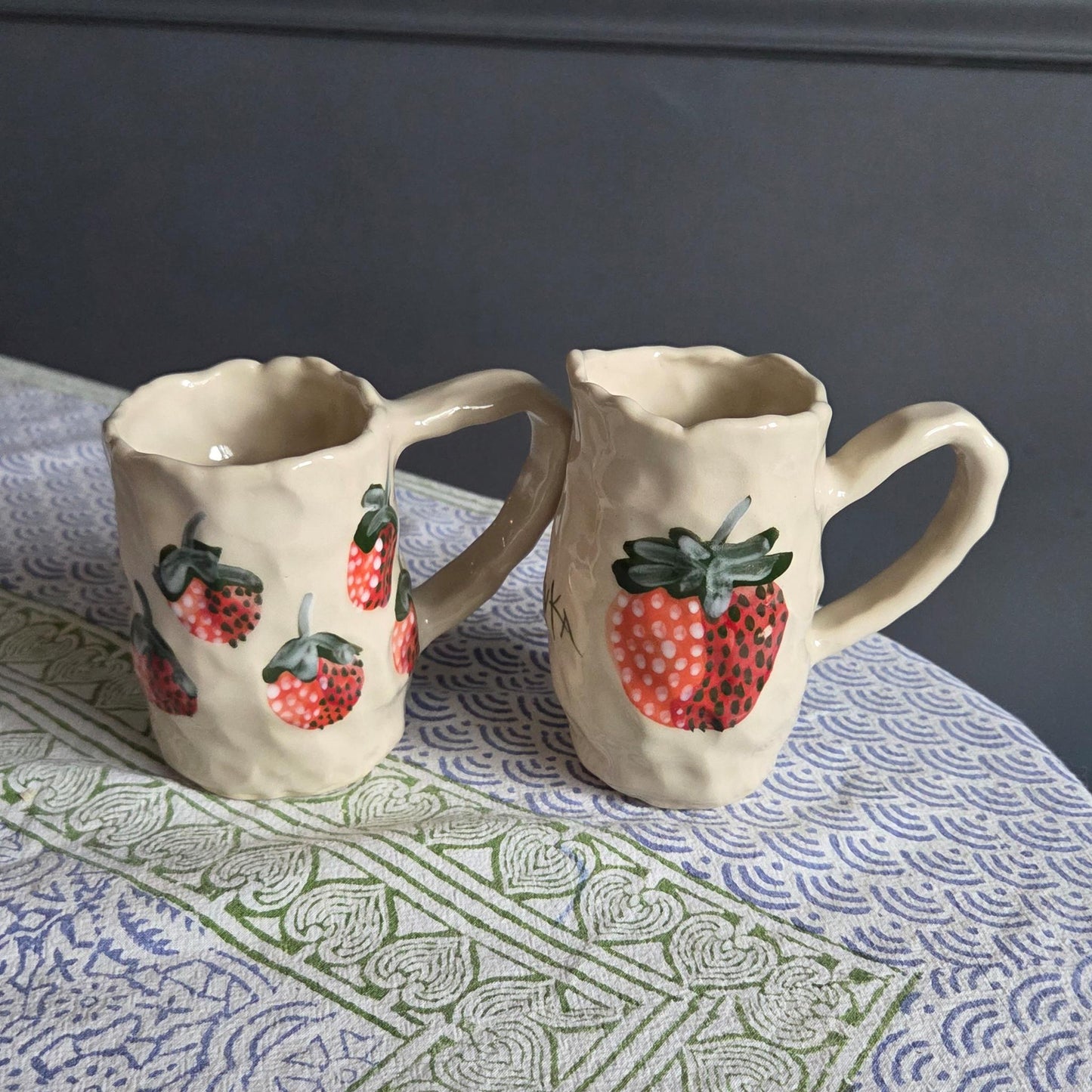 Coil-built Mugs - Strawberry Season