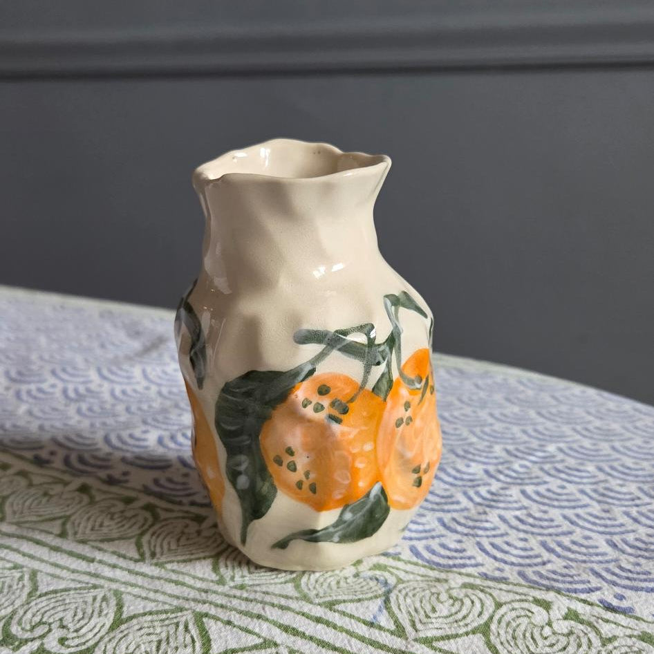 Coil Built Bud Vase - Clementine Season