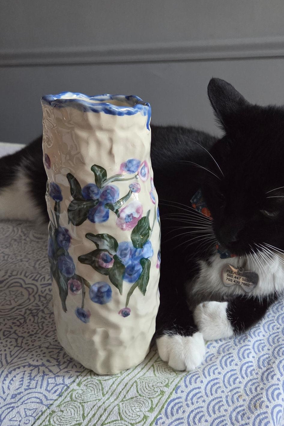 Vase- Blueberry Season