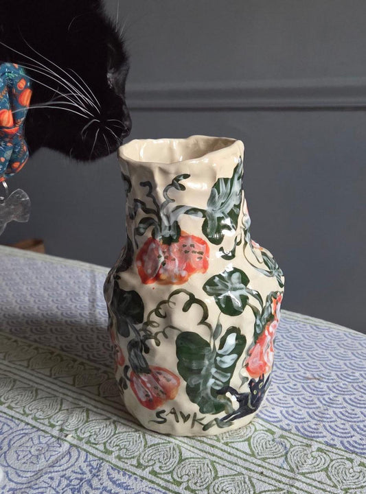 Vase - Kitty Pumpkin Season