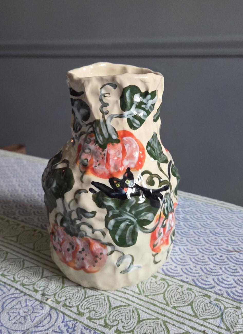 Vase - Kitty Pumpkin Season