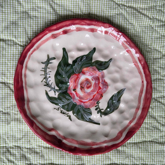 Stackable 6.5" Plate - Rose Portrait - SECONDSALE