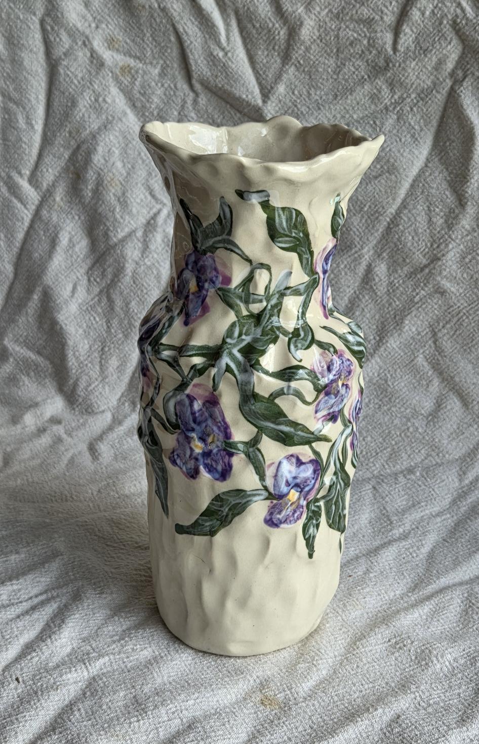 Vase - Purple Pansy - SECONDS SALE