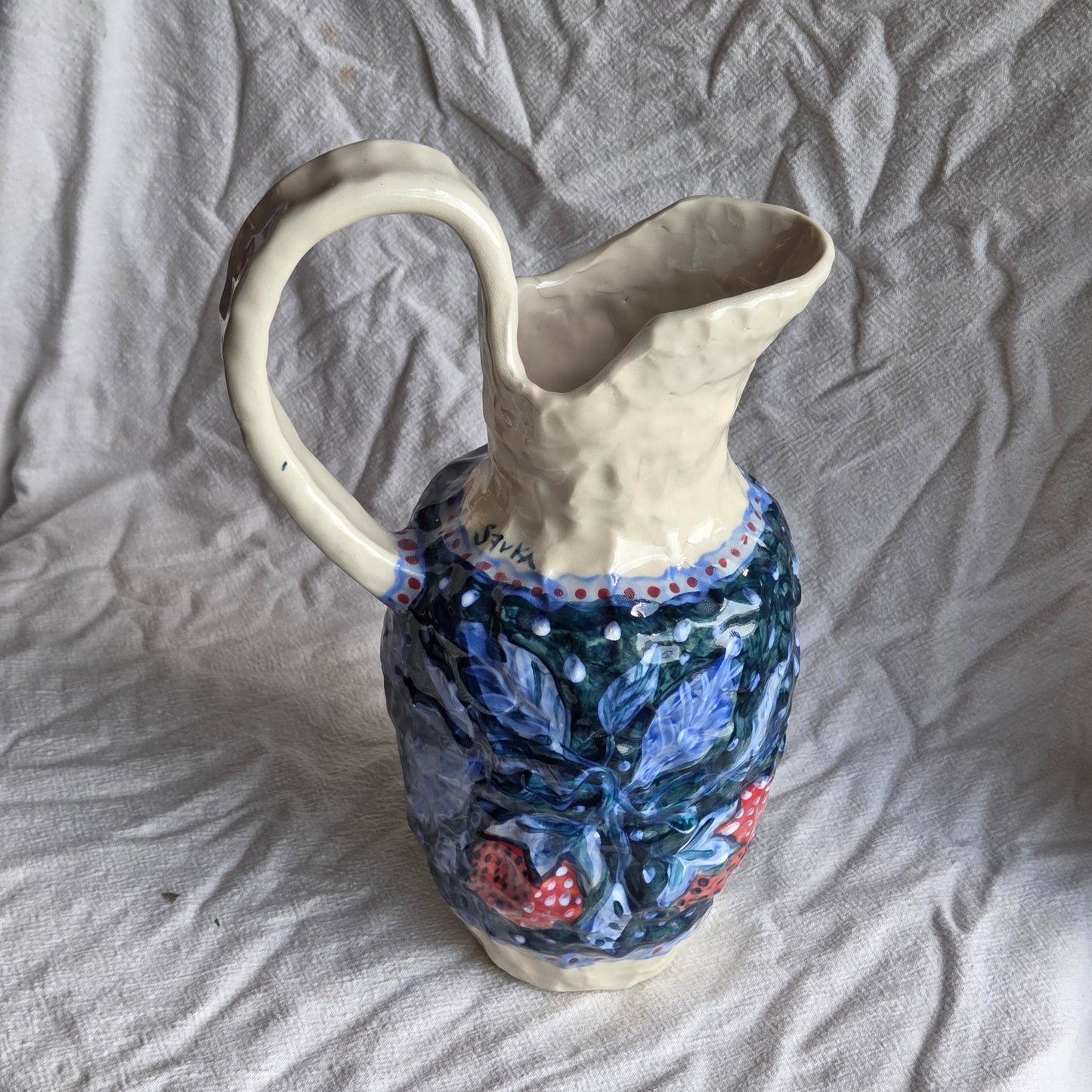 Pitcher - Blue Strawberries