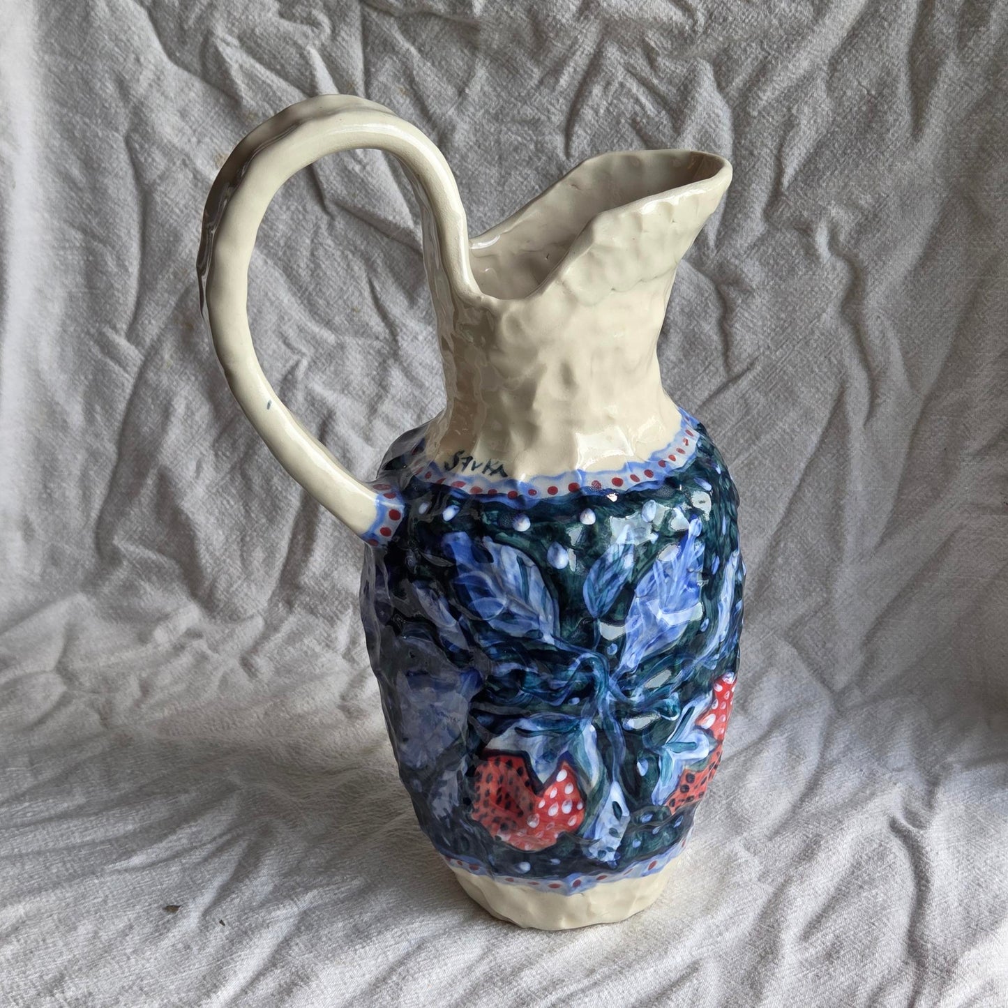 Pitcher - Blue Strawberries