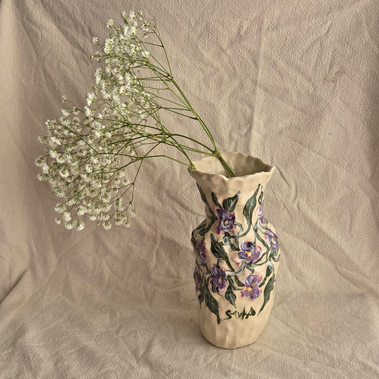 Vase - Purple Pansy - SECONDS SALE