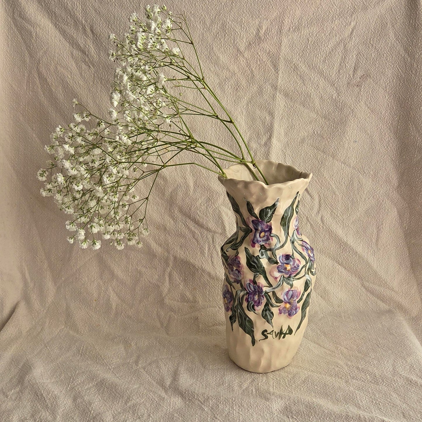 Vase - Purple Pansy - SECONDS SALE
