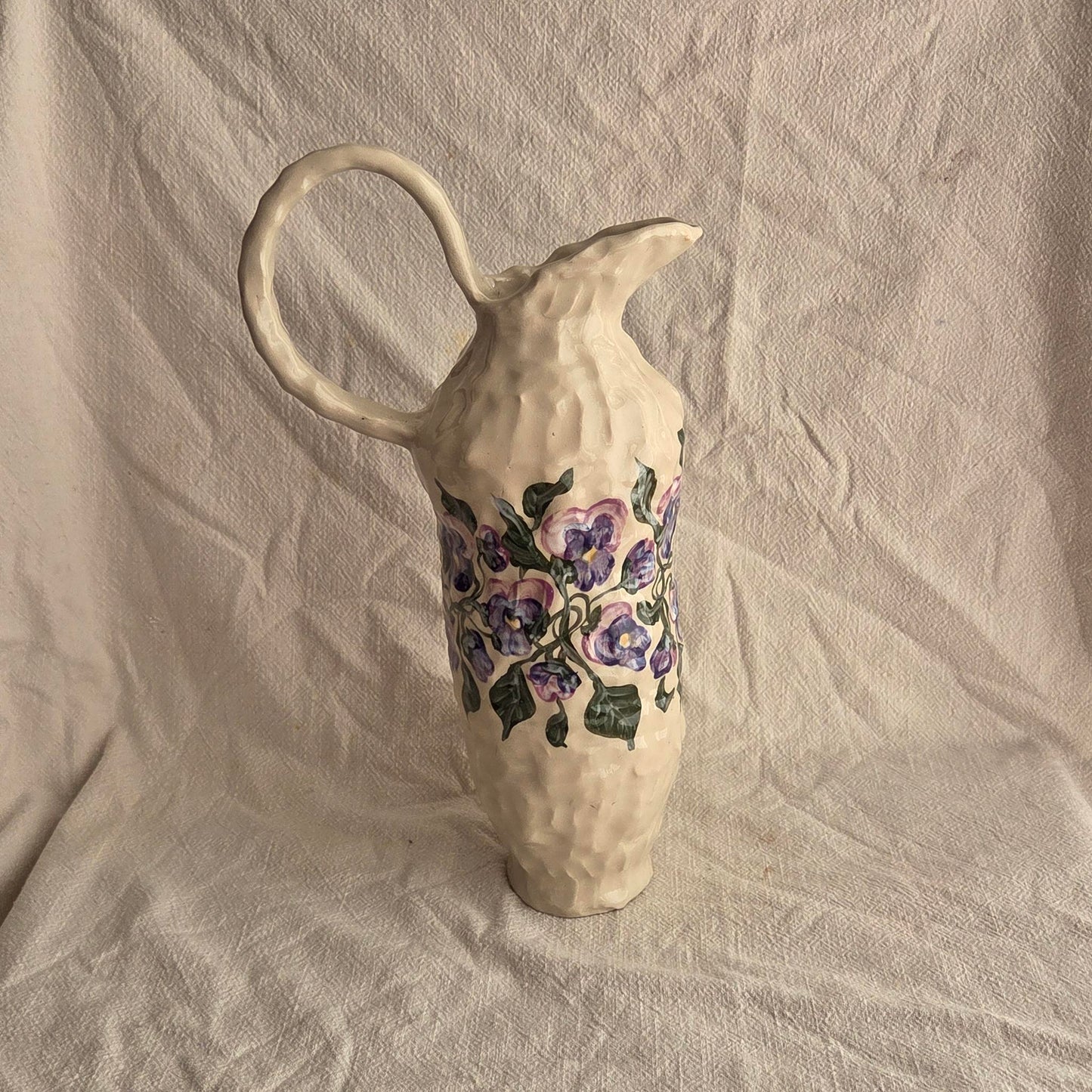 Pitcher - Purple Pansies