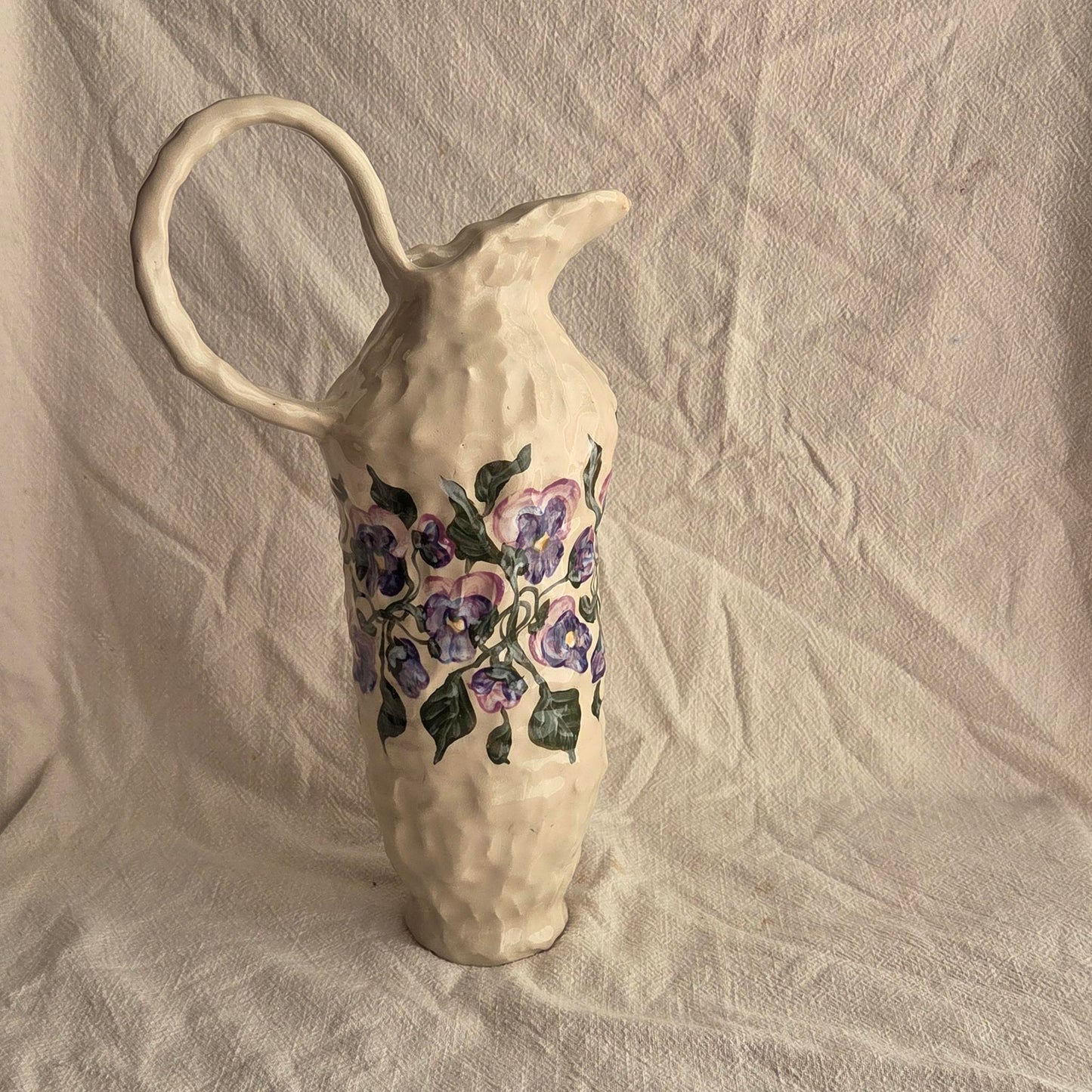 Pitcher - Purple Pansies