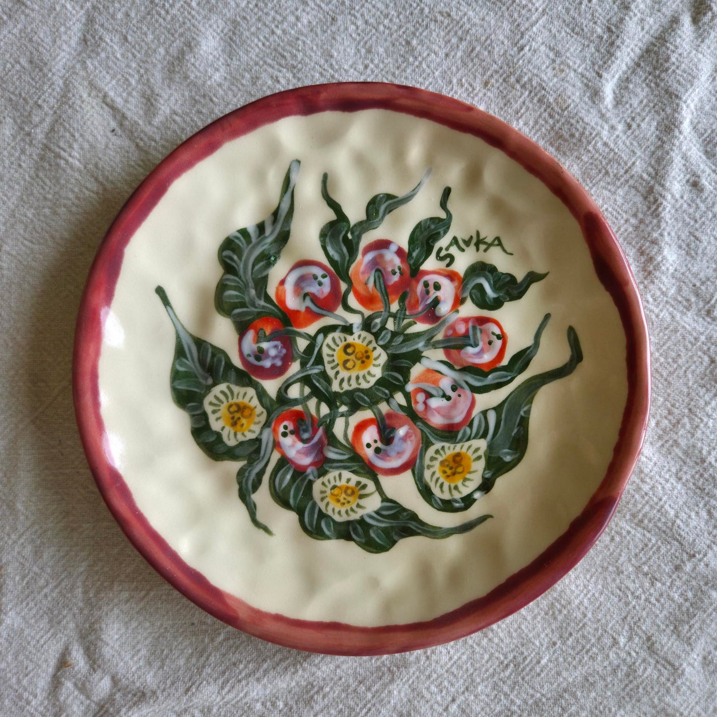 Stackable 6.5" Plate(s) - Berries & Pansies