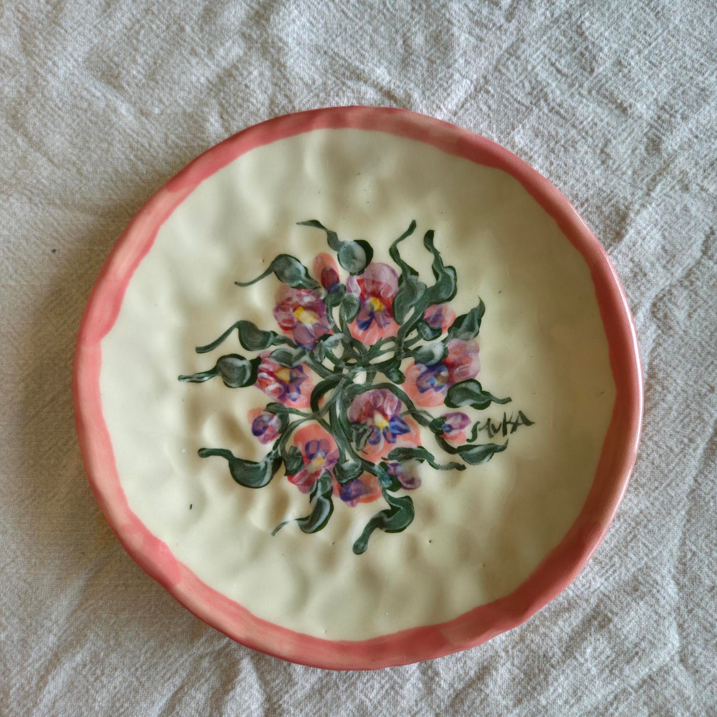 Stackable 6.5" Plate(s) - Berries & Pansies