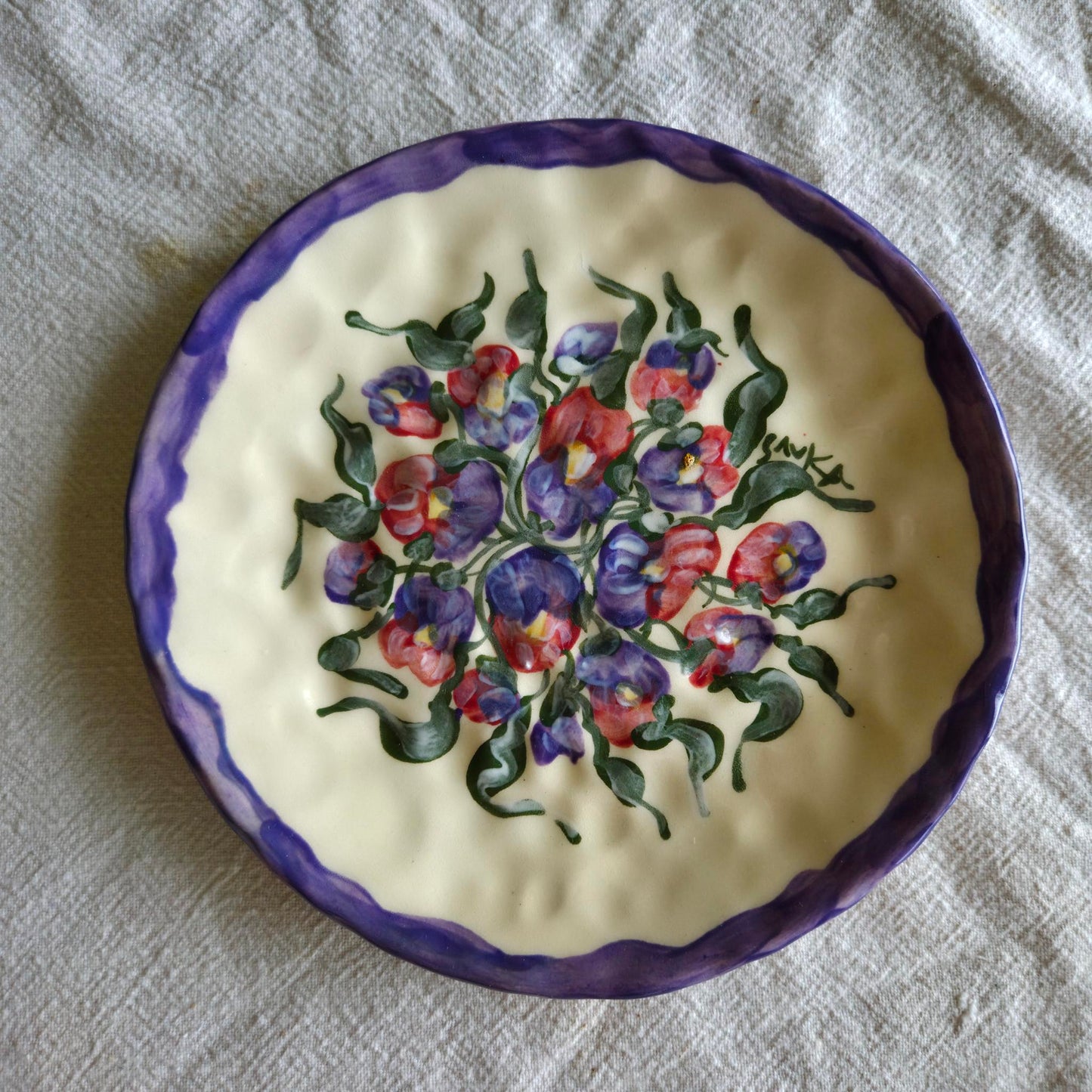 Stackable 6.5" Plate(s) - Berries & Pansies