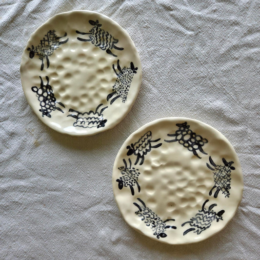 Stackable 6.5" Plate(s) - Prancing Sheep