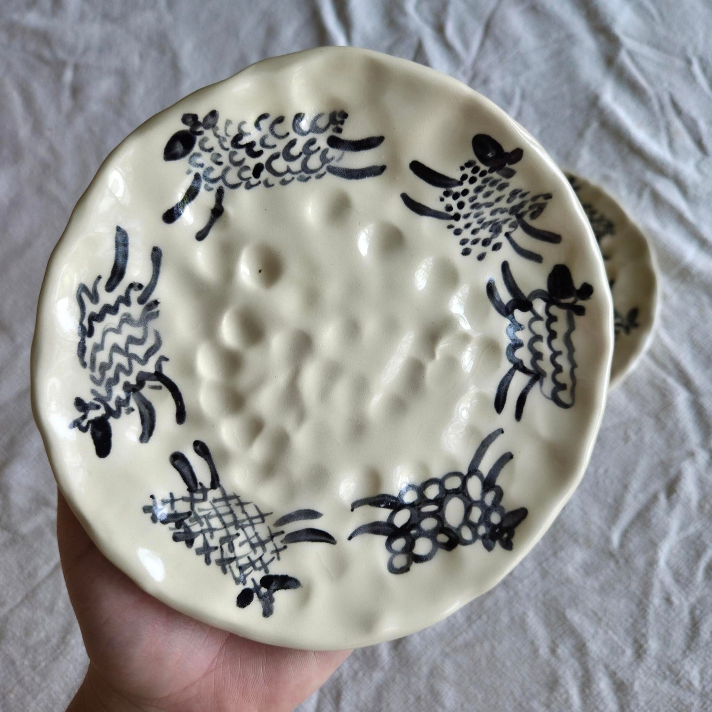Stackable 6.5" Plate(s) - Prancing Sheep