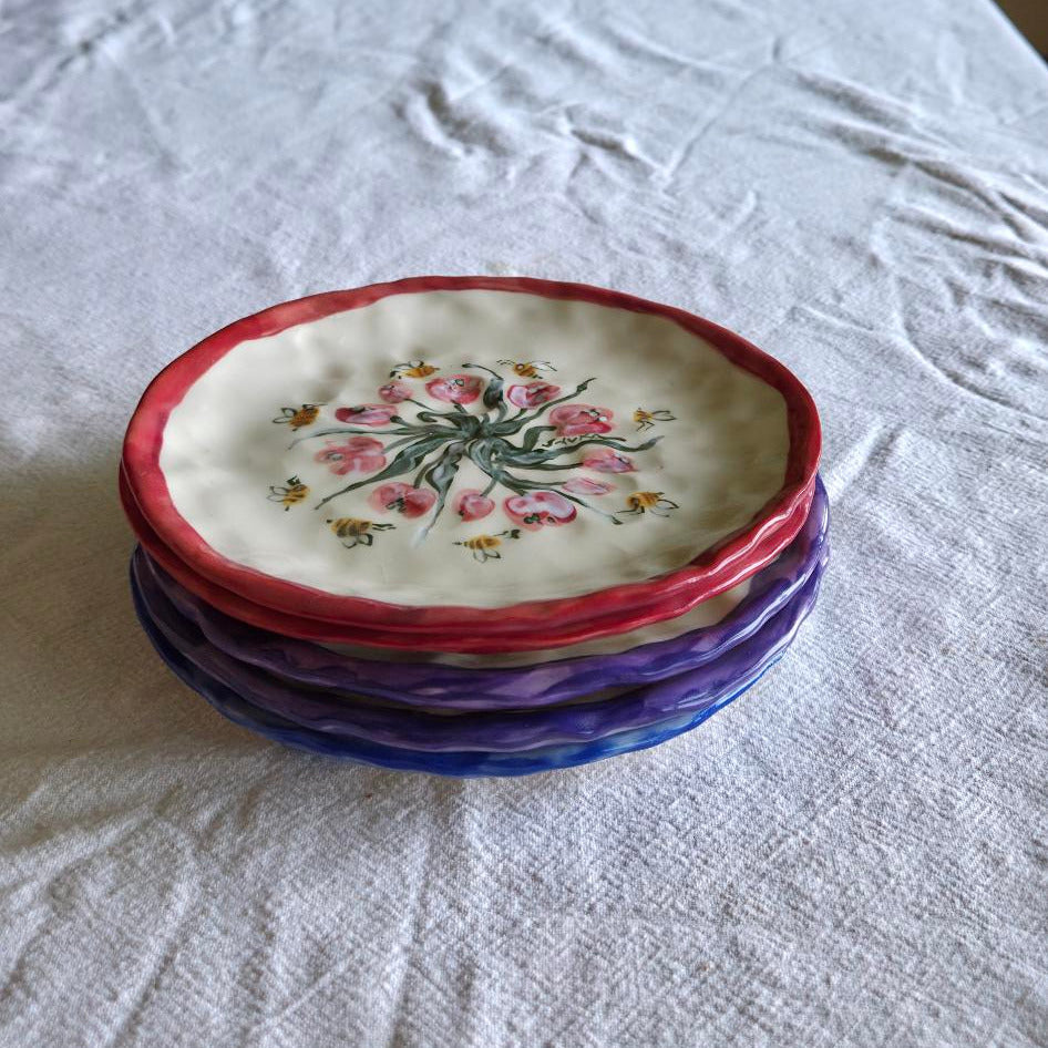Stackable 6.5" Plate(s) - Tulips