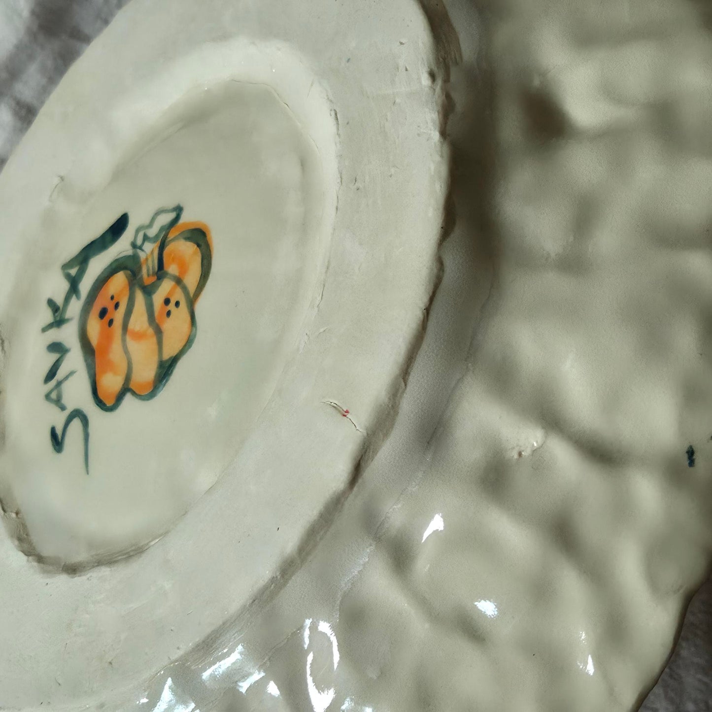 Large Handbuilt Platter - KITTY MOUSE GHOST PUMPKIN PATCH - SECONDSALE
