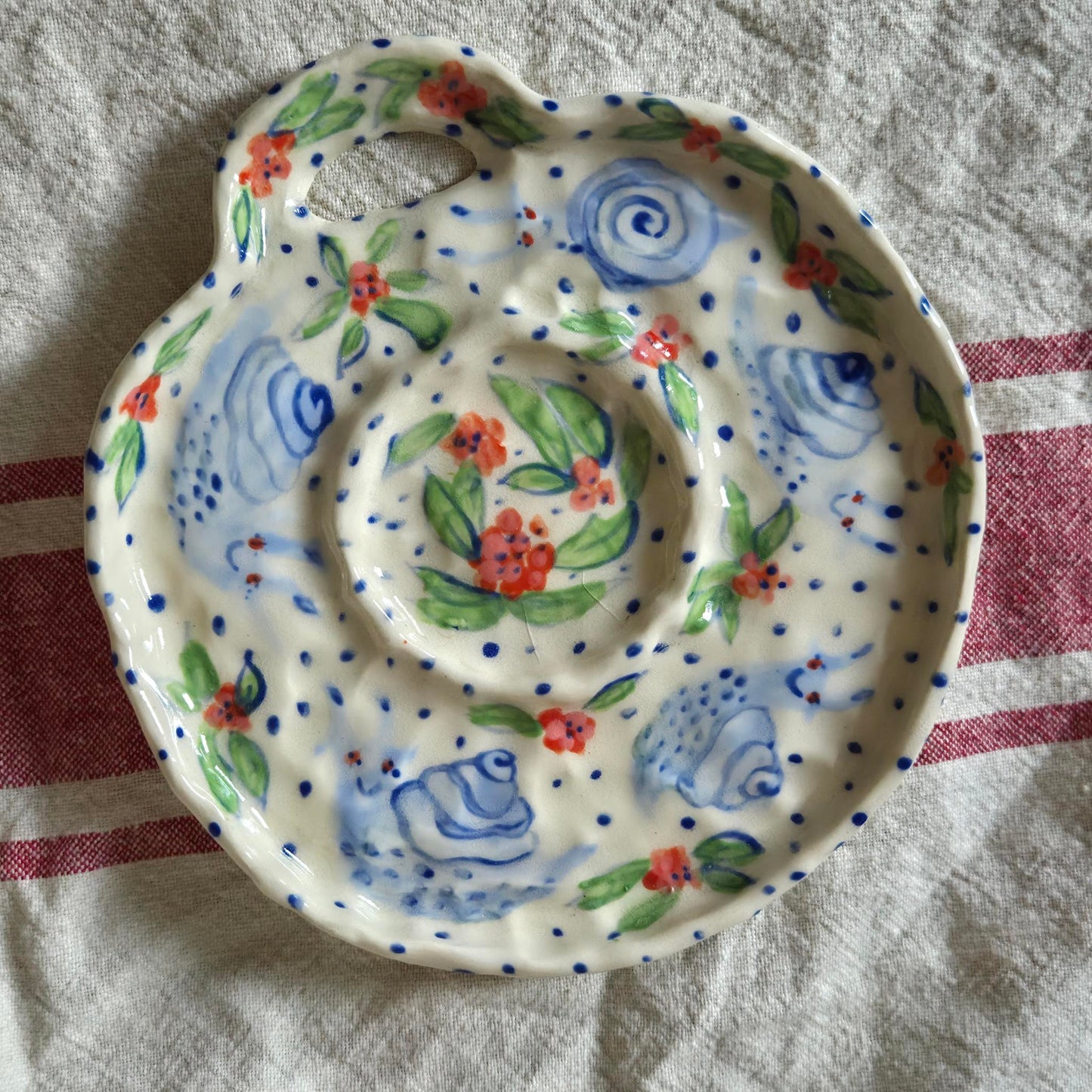 Teacup & Dish Set - Blue Snails Teacup & Dish - SECONDS SALE