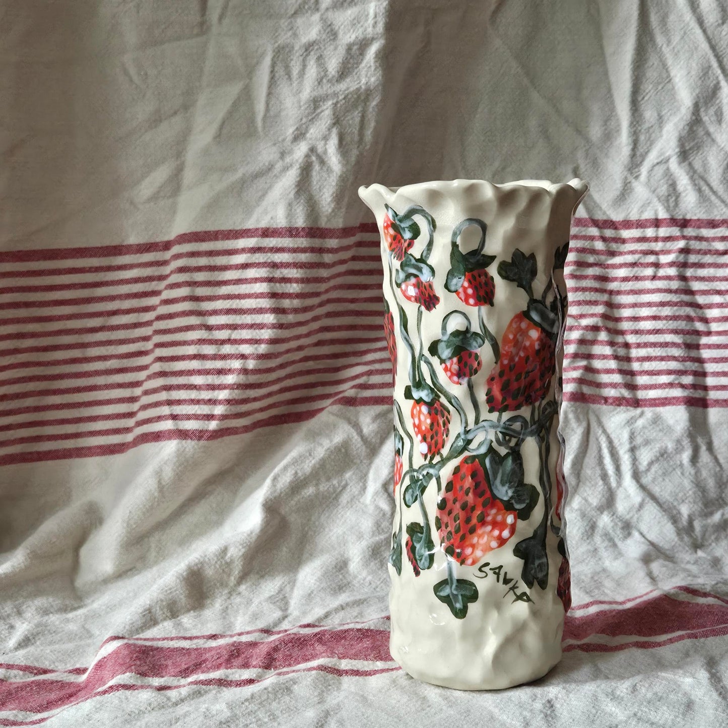 Vase - Strawberries - SECONDS SALE