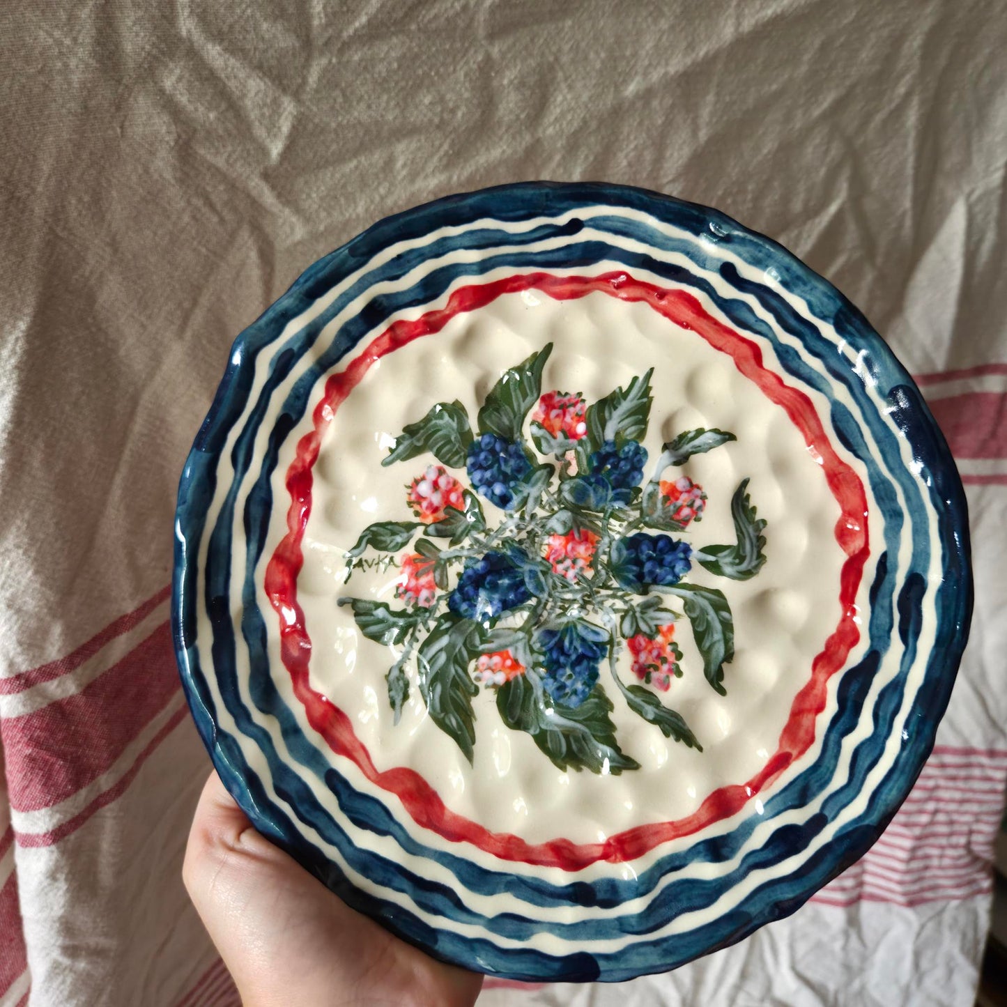 Stackable 8.5" Plate - Blackberry Bouquet