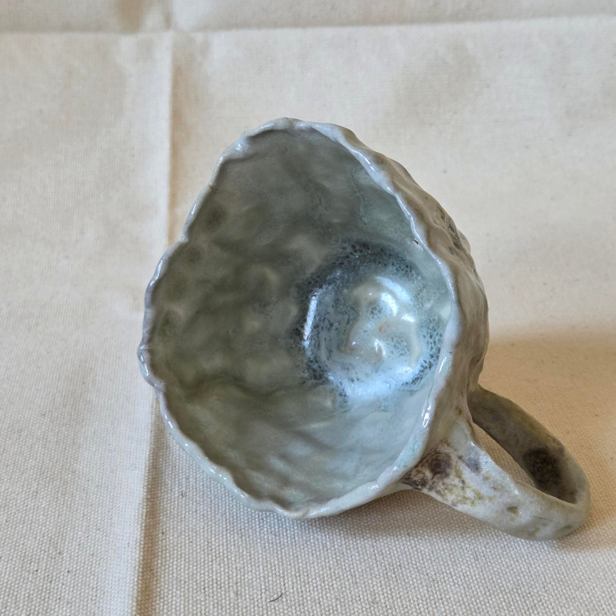 Coil-built Mug -  Woodfired / Soda - Tulip Teacup