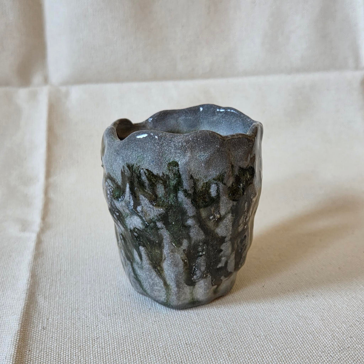 Coil-built Mug - Woodfired / Soda - Strawberry Season v
