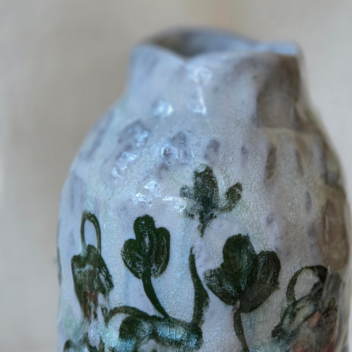 Coil-built Vase - Woodfired / Soda - Strawberry Season ii
