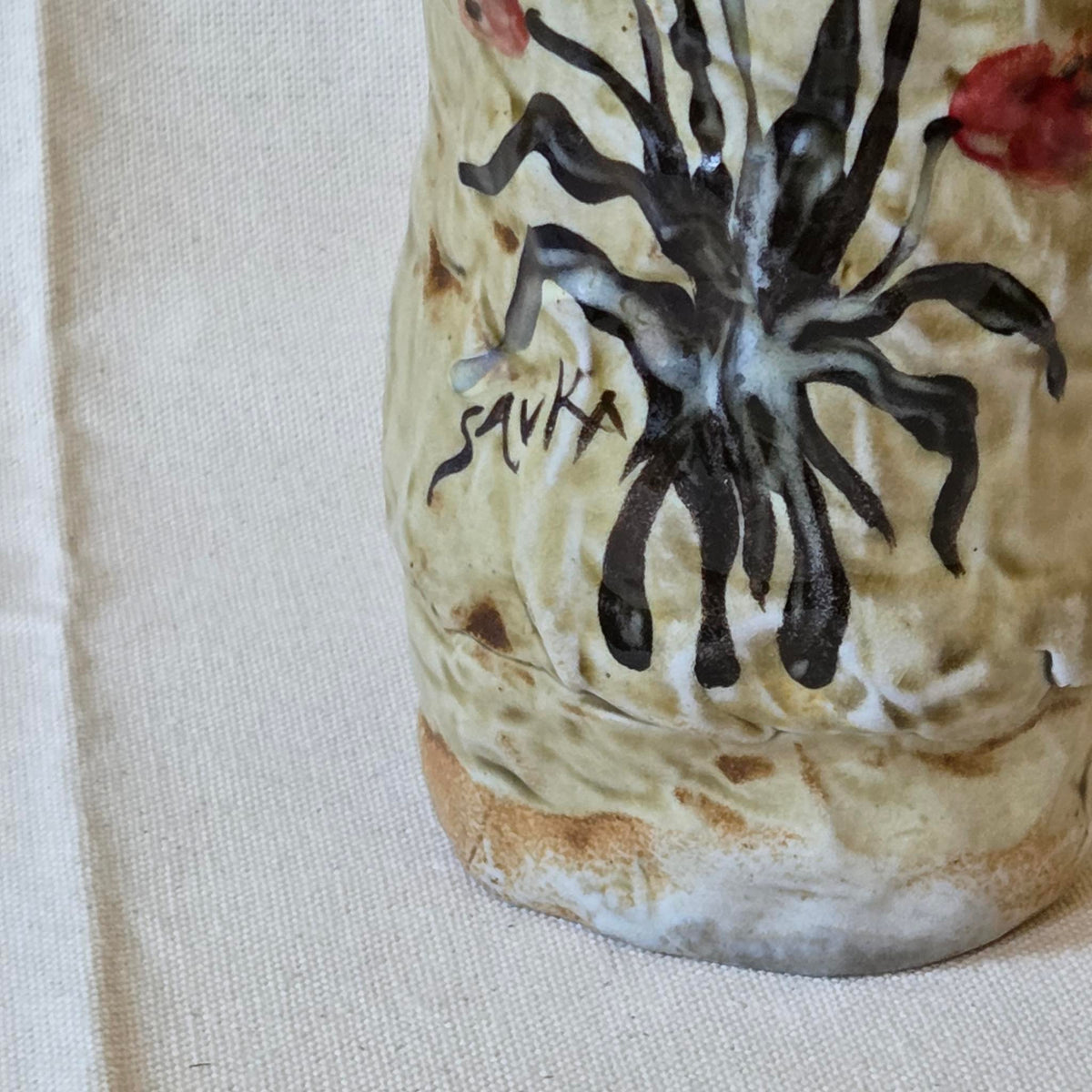 Coil-built Vase - Woodfired / Soda - Tulip Season