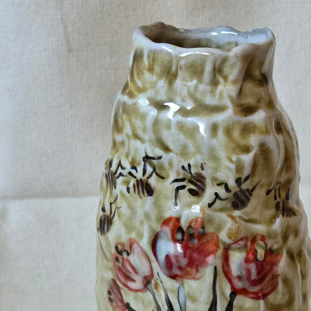 Coil-built Vase - Woodfired / Soda - Tulip Season