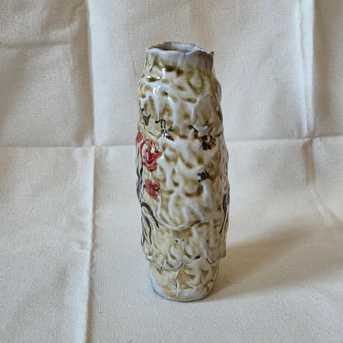 Coil-built Vase - Woodfired / Soda - Tulip Season