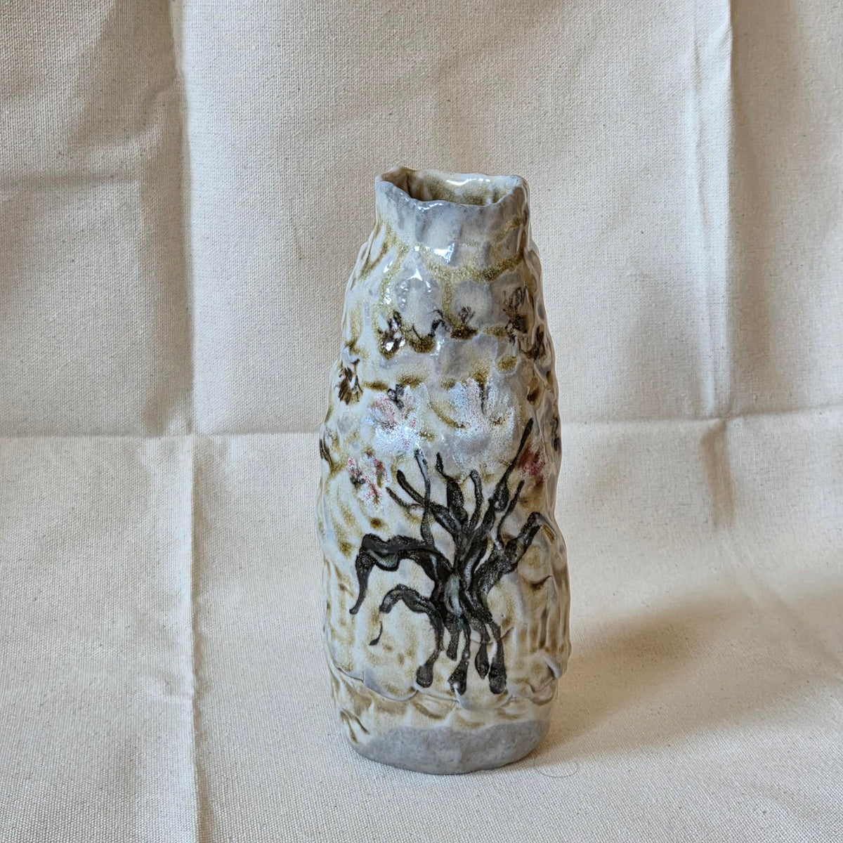 Coil-built Vase - Woodfired / Soda - Tulip Season