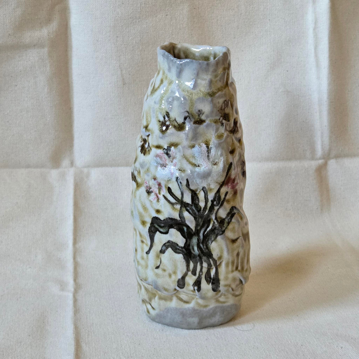 Coil-built Vase - Woodfired / Soda - Tulip Season