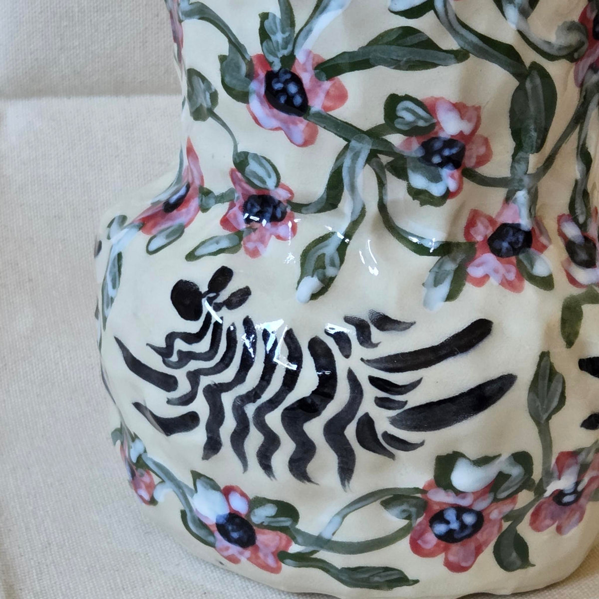 SECONDS - Coil-built Vase -  Prancing Sheep