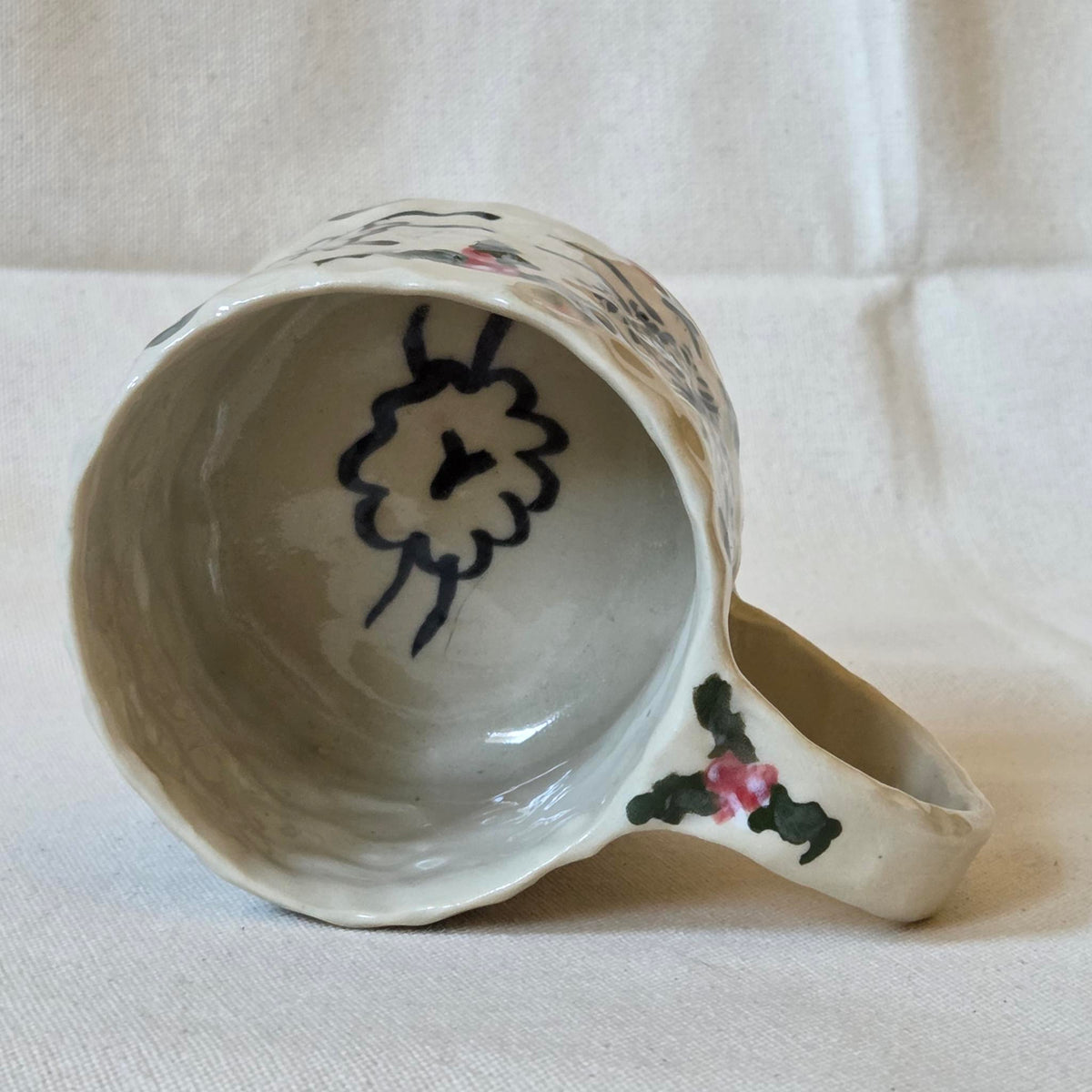 SECONDS - Sweet Size Mug - Sheep with Holly