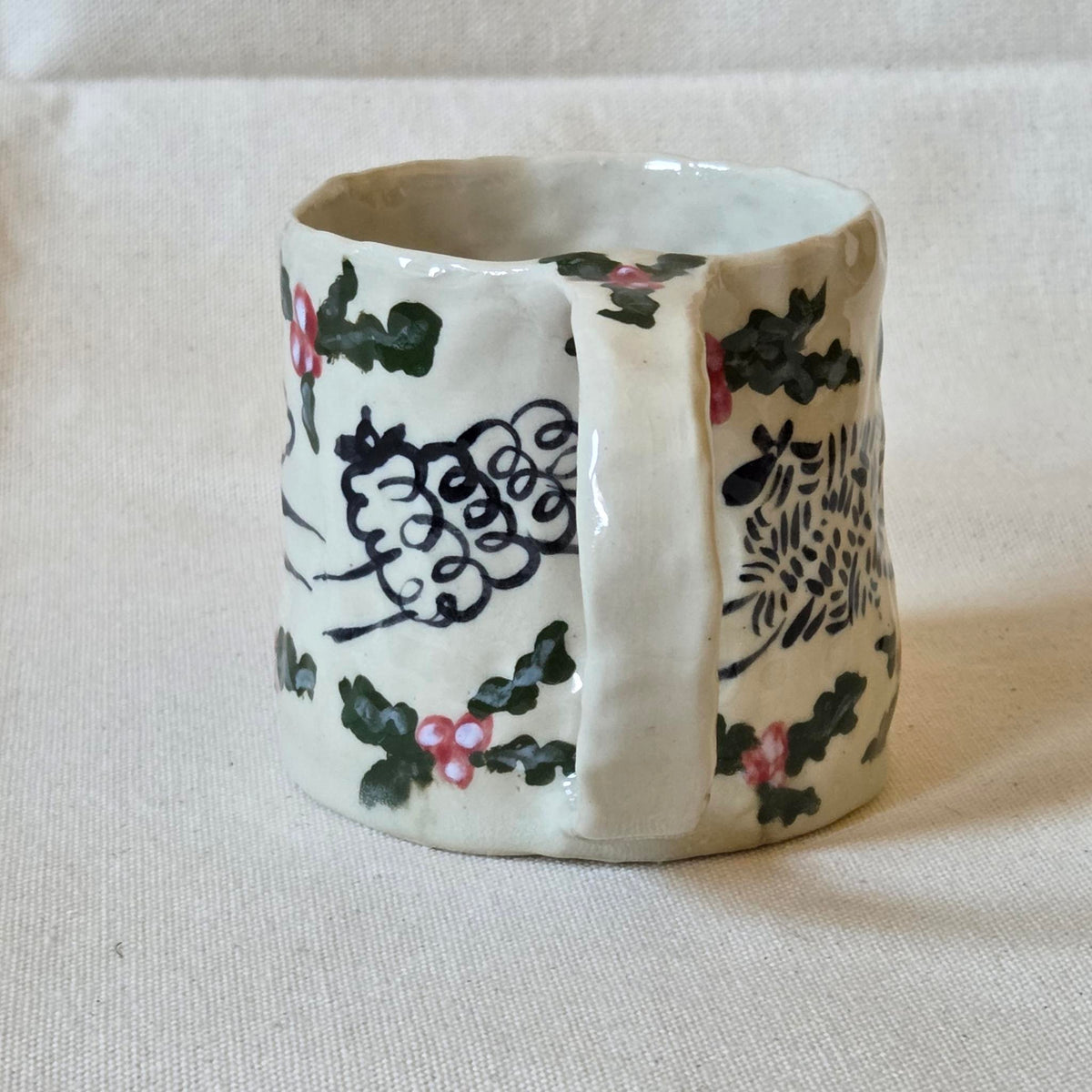 SECONDS - Sweet Size Mug - Sheep with Holly