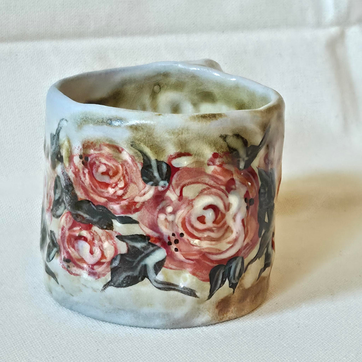 Sweet Size Mug - Woodfired - Rose Season