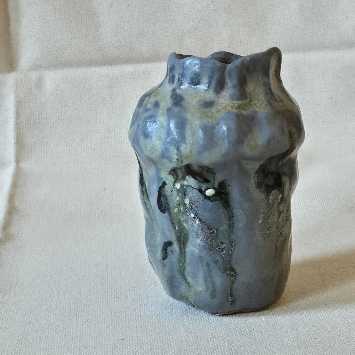 Coil-built Vase - Woodfired / Soda - Strawberry Portrait ii
