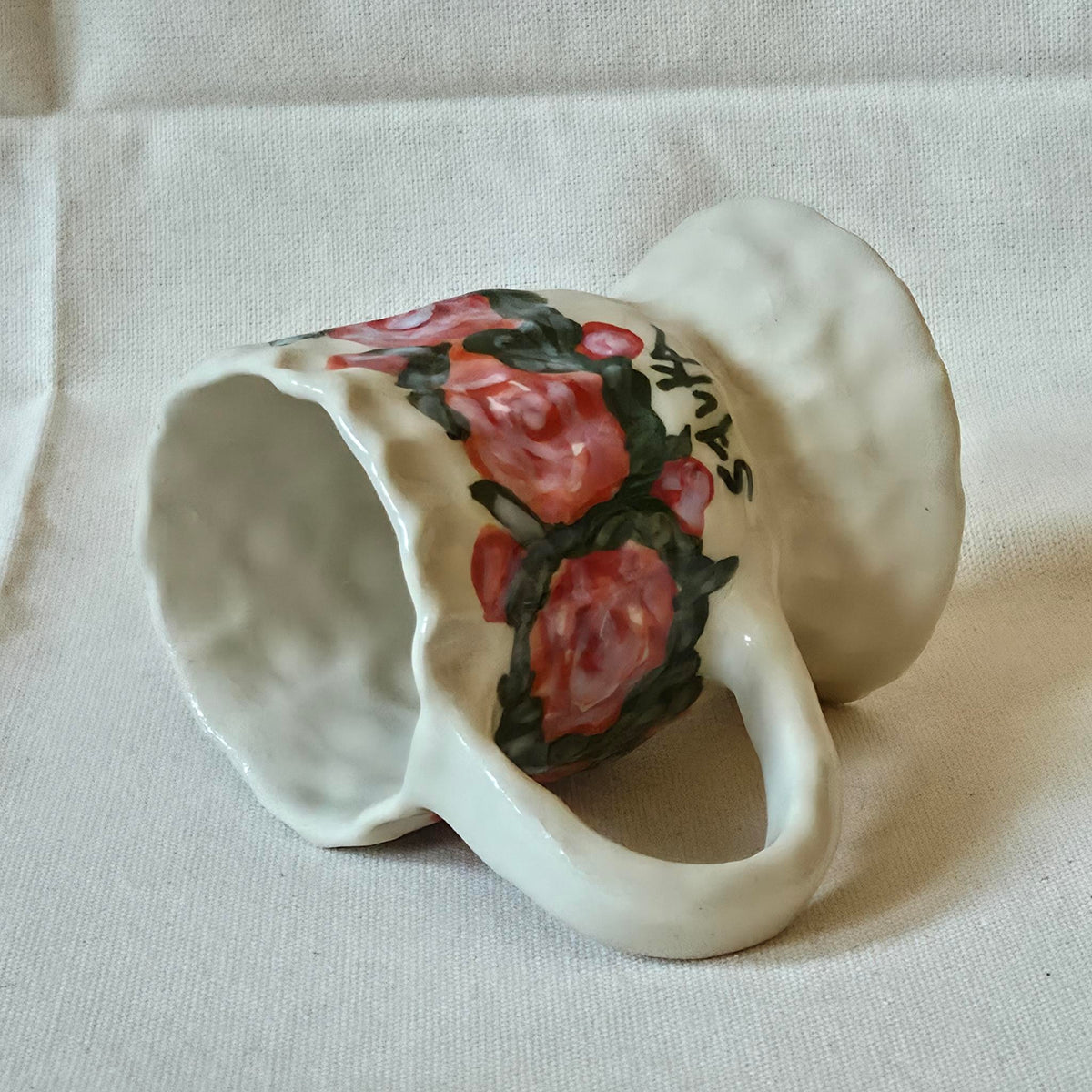 SECONDS - Coil-built Mug -  Rose Teacup