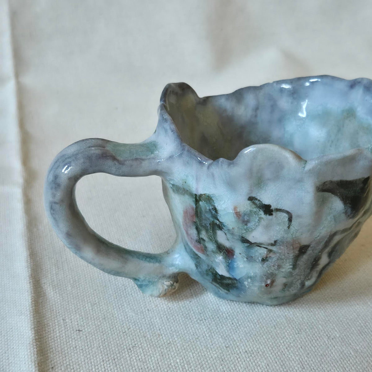 Coil-built Mug -  Woodfired / Soda - Tomato Season