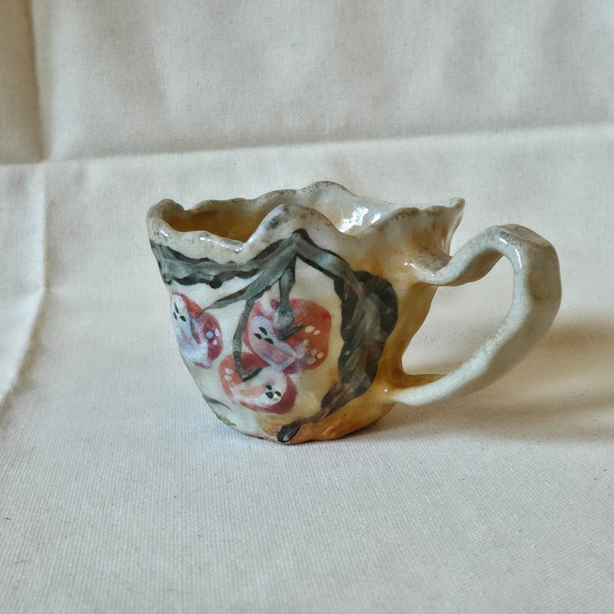 Coil-built Mug - Woodfired / Soda - Cherry Season