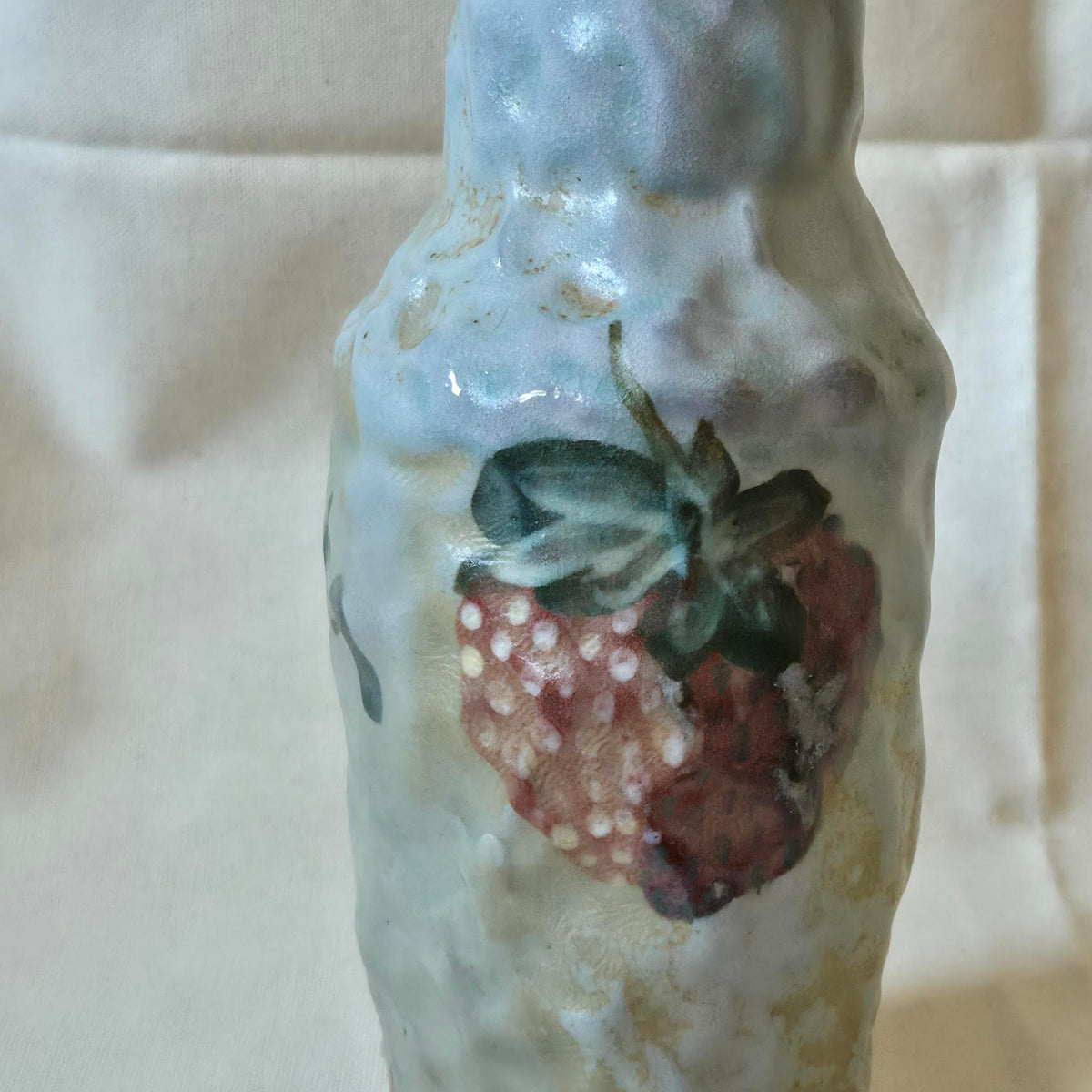 Coil-built Vase - Woodfired / Soda - Strawberry Portrait i
