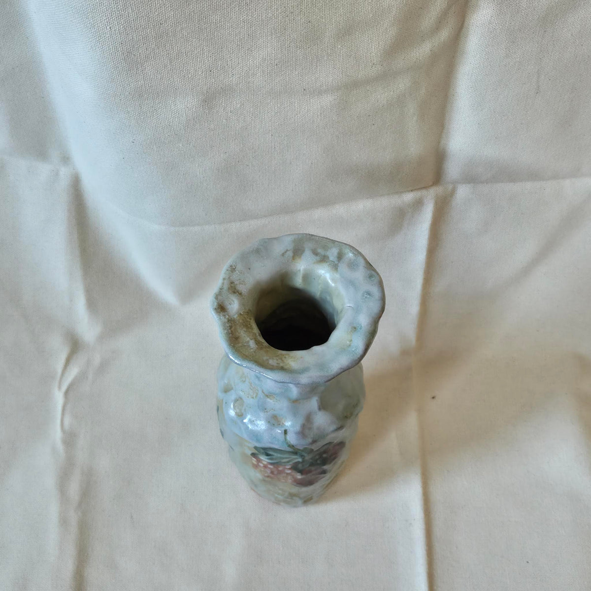 Coil-built Vase - Woodfired / Soda - Strawberry Portrait i